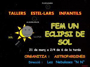 Logo Taller estel·lar infantil-Fem un eclipsi de sol