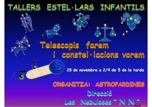 logo taller estel·lar infantil-telescopis farem i constel·lacions vorem - 28.11.2015